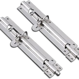 2Pcs Brenton Bolts Sliding Door Lock, 200mm / 8Inch Stainless Steel Lockable Gate Bolt Lock Security Door Latches for Wooden Gates Garden Shed Garage