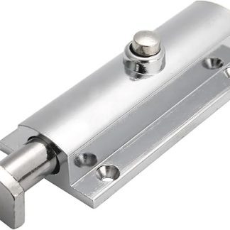 Bathroom Door Lock Shed Lock, Bolt Sliding Door Lock,Door Lock Bolt,4 Inch Door Window Security Bolt Button Open Spring Lock Latch Home Hardware Door Bolts