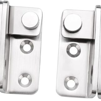 Veemoon 2pcs Theft Door Lock Stainless Barrel Bolt Lock for Home Security Latch Includes Door Bolts Latch for Left Right