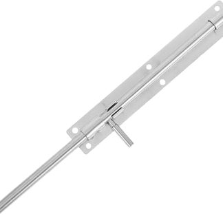 Angoily Heavy Duty Stainless Steel Drop Rod Door Bolt Latch 38.5cm for Wood and Iron Doors Sturdy Slide Security Lock for Barn and Shed Applications