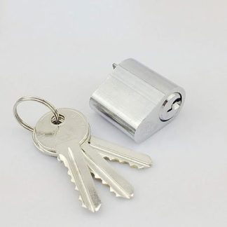 1Pc Door Lock Cylinder, 30mm * 19mm * 31.5mm Fire Door Aluminium Core, 8.5mm Screw Center Holes Distance Short Lock Heart with 3 Keys