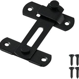 Flip Sliding Barn Door Lock, 180° 4 Inch Stainless Steel Gate Latch Door Bolt Latch Buckle, 180 Degree Flip Slide Hardware, Safety Door Bolt Lock for Doors Window Wine Cabinet Outdoor Garage Garden