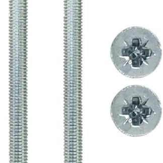 Gardinia Chrome Silver Door Handle Screws M5 x 70mm Long, Pair of 2, Dome Head, Pozidriv, Stainless Steel
