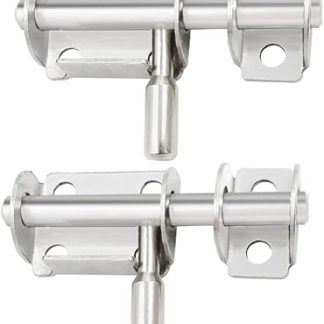 NUOBESTY 2pcs Stainless Steel Door Bolts for External Doors Gate Bolt Lock Compatible Security Latch
