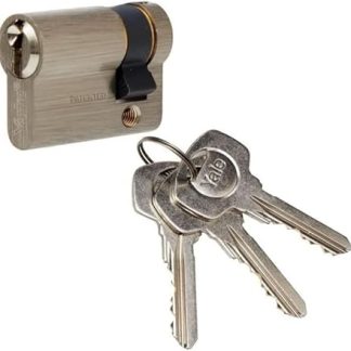Yale 10-0551-0030-00-2201 YC500+ 30X10 NI Half Cylinder Lock 30 x 10 mm for Exterior Door/Entrance/Garage, 5 Pins, 3 Keys, Nickel-Plated