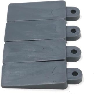 4 x Soft Rubber Window Door Table Furniture Wedges Stop Stay Jam Lock Dark Grey
