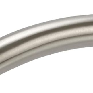 Arched Lever Brushed Stainless Steel Door Handles on Rose (6 Pairs)