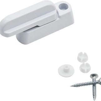 2PCS Quality Home Balcony Practical Replacement Security Window Door Lock Door Lock, Safety Bar, Handle, Sweep Latch (Color : 2PCS White)