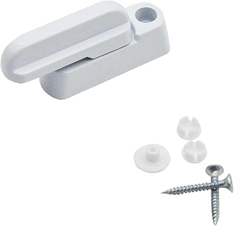 2PCS Quality Home Balcony Practical Replacement Security Window Door Lock Door Lock, Safety Bar, Handle, Sweep Latch (Color : 2PCS White)