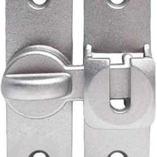 Aluminum Alloy Barn Door Lock 180 Degree Sliding Door Latch Security Lock Hardware for Indoor Kitchen Gate Home Office Entrance Silver(Silver)