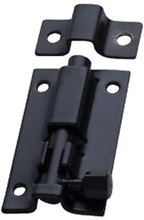 2 inch Stainless Steel Square Door Latch Bolt Securing Internal Door Latches Bolts for Bedrooms, Bathroom Toilet Gate and Wooden Doors Matte Black