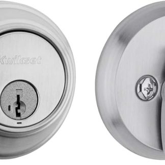 Kwikset 98190-003 816 Key Control Single Cylinder Door Lock Deadbolt Featuring SmartKey Security for Master Keying Multi-Family Housing and Tenant Key Control in Satin Chrome