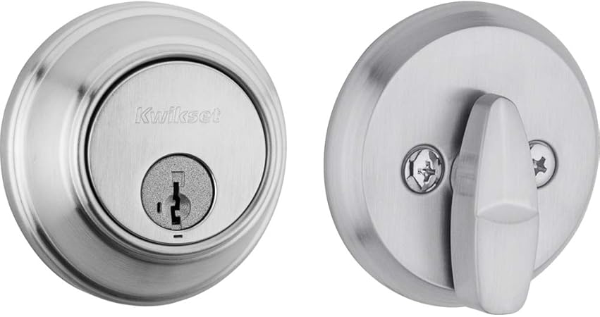 Kwikset 98190-003 816 Key Control Single Cylinder Door Lock Deadbolt Featuring SmartKey Security for Master Keying Multi-Family Housing and Tenant Key Control in Satin Chrome