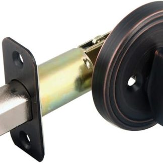Design House 702621 2-3/8-inch Backset Single Sided Deadbolt with Turn-Button Interior, Brushed Bronze