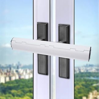Patio Door Security Lock, French Door Security Lock, Professional Patio Door Locks, Door Handle Lock for French Double Conservatory Doors, Simple White