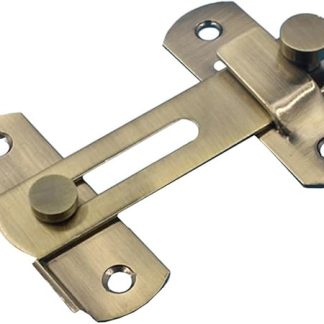 Door Lock Latch Barn Bolt Stainless Steel Hasp Latch Window Cabinet Locks Sliding Gate Lock Buckle Hardware(S-Green Bronze)