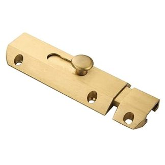 1Pc Thick Pure Brass Slide Barrel Door Bolt Heavy Duty Gate Security Lock Latch （Dumb Gold）