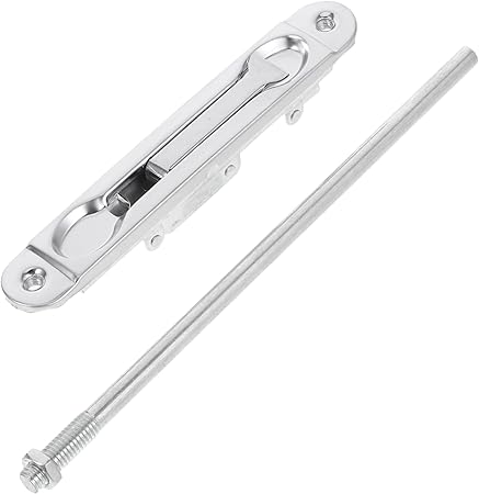 Veemoon Stainless Steel Door Flush Bolts Concealed Slide Lock for Enhanced Security French Wood Composite Double Doors for Home Commercial Use