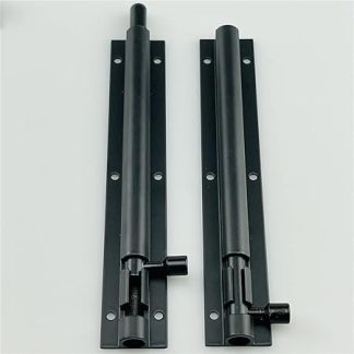 2 Pcs Shed Door Locks Heavy Duty Black Door Bolt Barrel Sliding Latch Lock Durable Slide Bolt with Screws for Sheds and Gates, Black (6 inch（150mm）)