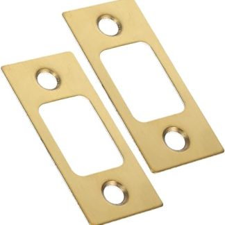 iplusmile 2PCS Stainless Steel Door Strike Plates for Wooden Doors Black Deadbolt Lock Latch Guide Hardware Easy Installation Jamming Plates for Home Office