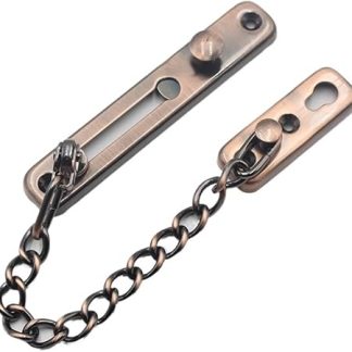 Anti-Theft Stainless Steel Home Door Chain Latch Safety Guard Security Lock Security Limiter Tools Hardware for Home Door(Red Patina)