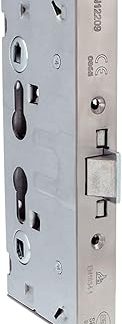 Amig - Fire Door Lock | Double Nut & Cylinder | Emergency No Panic | Europrofile Compatible | Stainless Steel | Door Security | Cylinder Mortice Lock | Door Handle, Matt, 65 x 72 mm