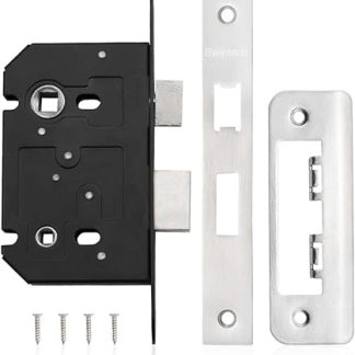 1 PCS Satin Nickel Bathroom Lock 75mm (3 Inch) for Internal Doors and Bathroom Doors, Reversible Catch