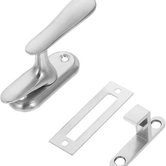 Veemoon Stainless Steel Deadbolt Latch Lock No Drilling Interior Door Latch Heavy Duty Security Lock for Bedroom Window Safety