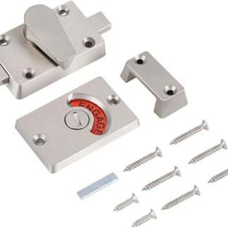 USE Bathroom Toilet WC Indicator Privacy Dead Bolt Door Lock Sign Vacant Engaged + SCREWS
