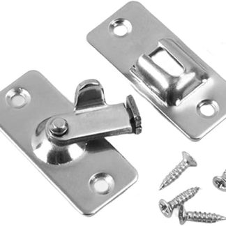 ZWEquipint 90 Degree Right Angle Stainless Steel Door Lock Sliding Door Bolt Security Latch Home Hardware(Silver)