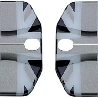 YSWOMOSKD Door Lock Cover,Door Lock Decoration Protection Cover Case Compatible for Mini Cooper F56 F55 F57 F60 F54 F65 F66 F67 Accessories Car Styling (Gray Jack)