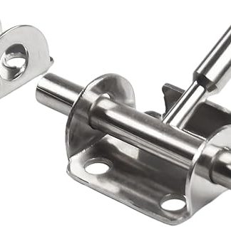 Sliding Bolt Door Lock with Stainless Steel Hasp Essential Hardware for Wood Furniture