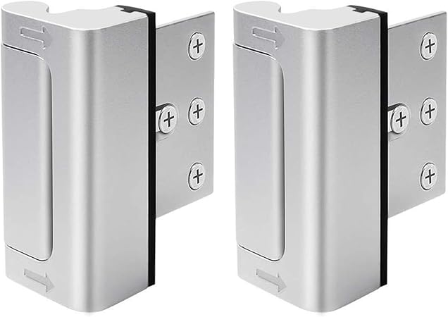 2 x Home Security Door Lock - Easy to Install & Use Childproof Door Reinforcement Lock (2 Pack) - 12 x Stronger Than a Conventional Dead Bolt