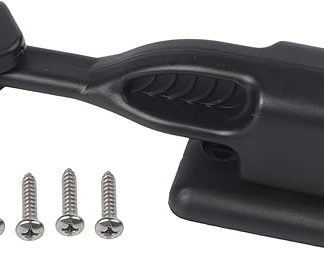 Yuanpgky Caravan Door Holder Rotating Latch Lock with Screws, Durable Nylon Door Catch for Caravan, Boat or Furniture, 97x46mm Space-Saving Design in Black(Black)