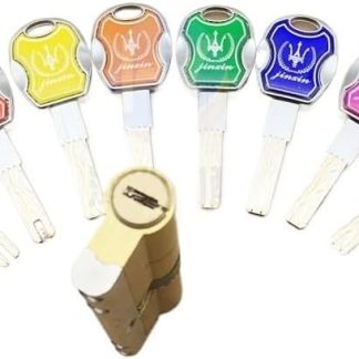 Upvc Door Locks, Barrel Locks with Keys Door Lock Brass Cylinder Double Open Sided Break Anti Pry Stainless Steel Bar Brass Snake Groove Cylinder Color 8 Key(100 50 50)