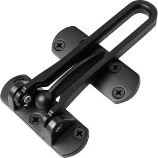 Litensh Door Chain Lock for Front Door, Swing Bar Door Guard Lock, Security Door Chain Latch for Home Apartment Hotel Dormitory (Black)