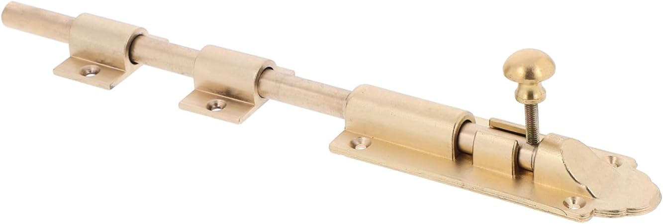 Housoutil Enhanced Durability Brass Latch Door Bolt Lock Sliding Window Latch Vintage Hardware Security Protection