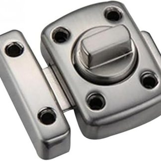 1PCS Anti-Theft Door Lock Buckles Cast Metal Hook Door Latch Furniture Doors Right Angle Sliding Gate Lock Bolts Furniture Hardware Accessories(Color:Silver)