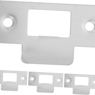 WOONEKY 4pcs Door Reinforcement Plates with Hole Filler for Deadbolt Strike Security Door Lock Strike Plates for Enhanced Privacy and Hardware Compatibility