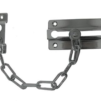 UAP Door Chain - Sliding Door Chain for Front Door, Security Door Lock Safety Chain, Anti Theft Door Latch for UPVC Door, Door Limiter (Satin Chrome)
