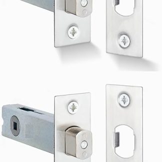2 Pack Tubular Deadbolt for Bathroom, 64mm Case 44mm Backset, Chrome