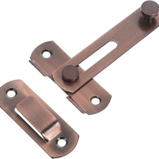 DIYEAH Heavy Duty Stainless Steel Pet Cage Lock Flip Latch Sliding Door Bolt Antique Bronze Finish Secure for Outdoor Travel and Home Use