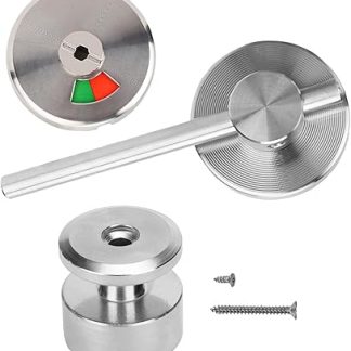 Vacant Engaged Indicator Bolt, Vacant Occupied Toilet Door Lock, Chrome Deadbolt Privacy Partition Latch for WC Public Restroom Bathroom