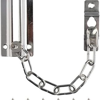 1PCS Stainless Steel Door Chain Lock – Tabanzhe Anti-Theft Internal Door Limiter with Screws – Security Chain Lock for Front Doors, Home, Hotel, Apartment, Bedroom