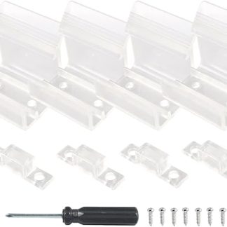 PhnkjGh Sliding Door Lock Latch, Mirrored Sliding Closet Catch Door Lock with Screw, Safety Interior Hardware Practical Replacement Accessories for Campers & Camping