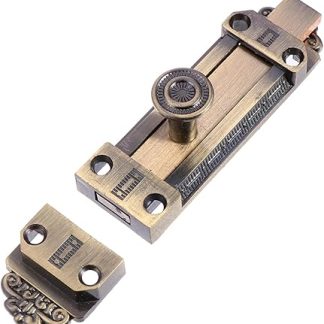 NUOBESTY Vintage Slide Door Bolt Heavy Duty Latch Lock for Interior and Exterior Doors Ergonomic Design Resistant Easy to Install Security for Bathrooms Kitchens and Garages