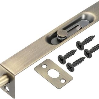PATIKIL Flush Bolt 6 x 0.87, Stainless Steel French Door Lock Concealed Slide Double Door Latch for Wood Composite Double Door, Bronze