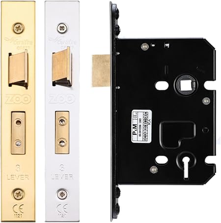 3 Lever Mortice Sash Door Lock Body Union 2277 Replacement ZURS364 ZURS376 (76mm Case Size - 57mm Backset, Satin Stainless Steel)