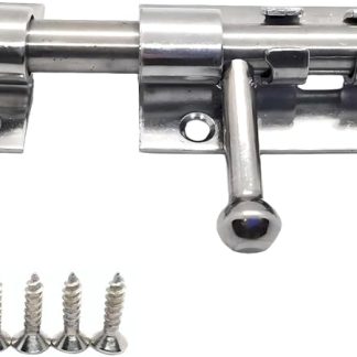 5 inches Door Lock Bolt, Stainless Steel Sliding Latch for Home Garden External Internal Doors