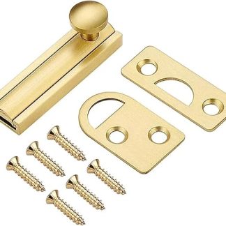 1PCS Barn Slide Bolt Door Latch Lock ith Screw Home Hardware Accessories(Gold 2inch)